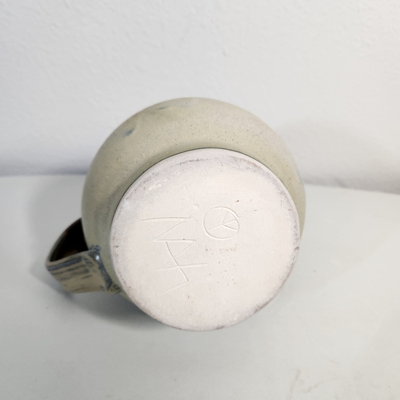 Artisan Studio Handmade Stoneware Pottery Brutalist Signed Pitcher - Picture 6 of 9